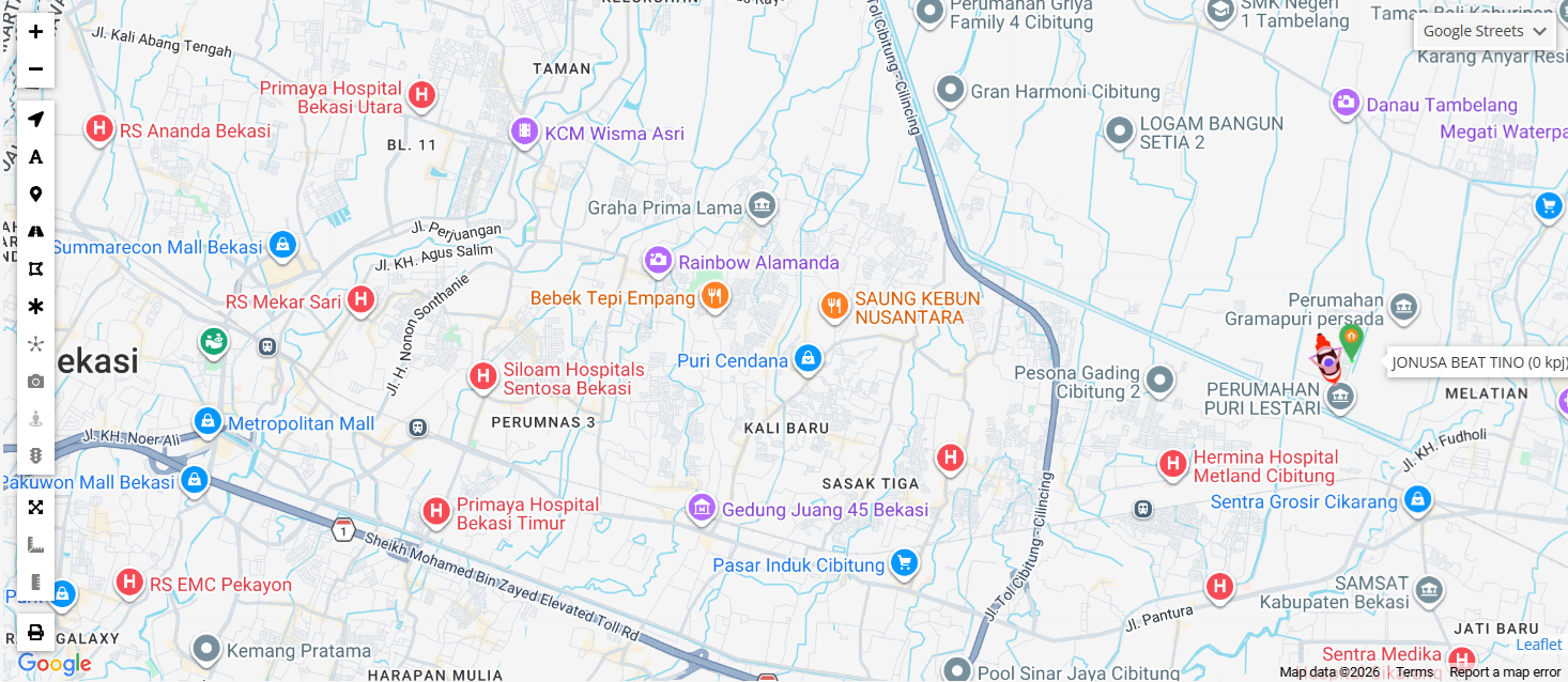 Tampilan Jendela Tentang GPS Server