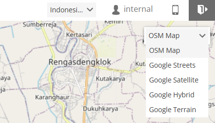 Tampilan Jendela Tentang GPS Server